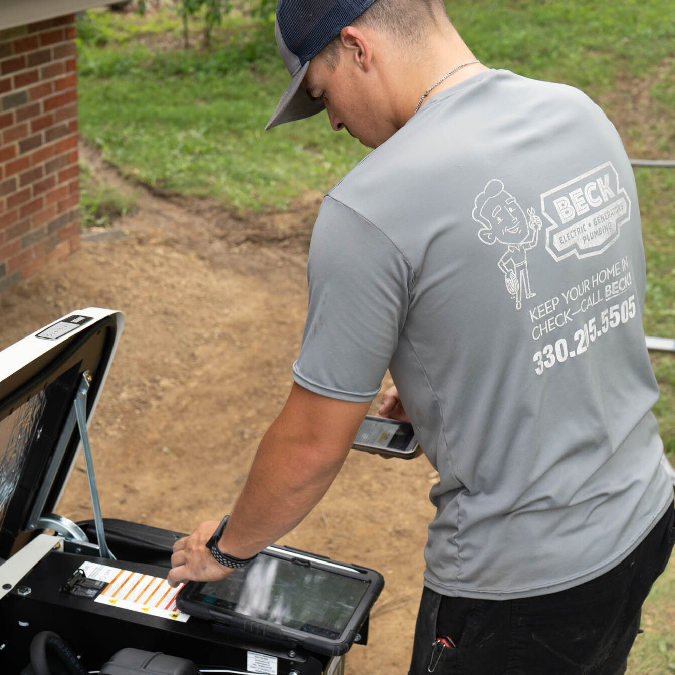 Talented Nelson, setting up Mobile link on Generac Standby Home Generator